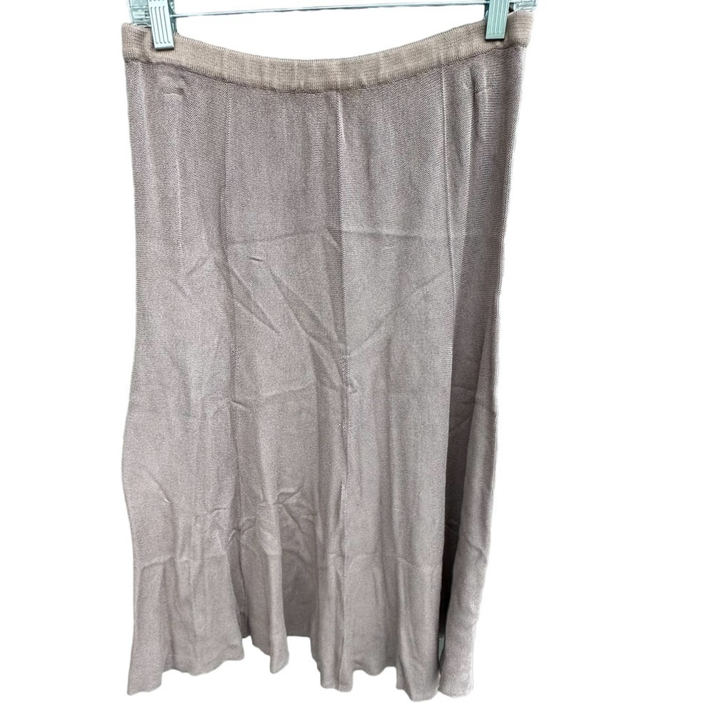 PERUVIAN CONNECTION Knit Sweater Skirt size large tan beige taupe 8784